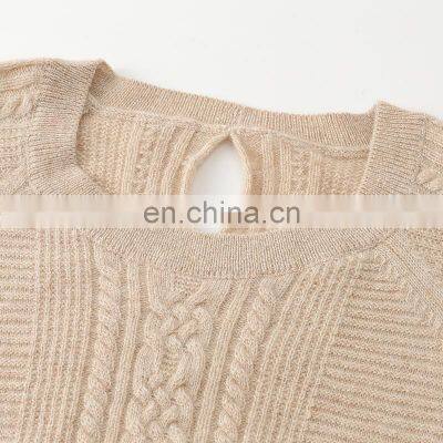Latest Custom Knitted 100% Cashmere Sweater Casual Crew Neck O-Neck Pullover With Solid Pattern Winter Season Essentials photo-3