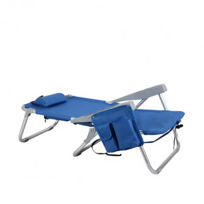 Folding Backpack Aluminum Beach Chair Custom Logo Printed Outdoor Comfortable Lounge Chairs photo-2