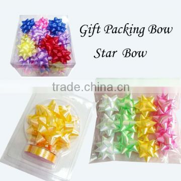 Holiday Decoration Wrapping Plastic Star Bow and Ribbon Egg