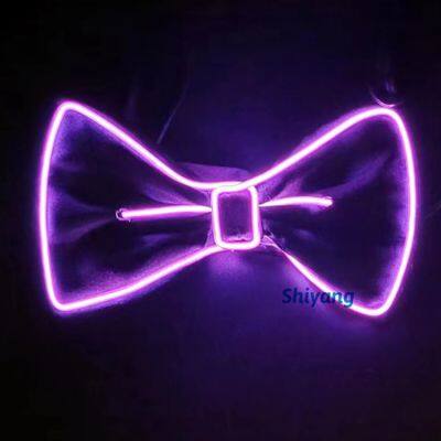 Cosplay Halloween Decoration LED flashing Glow bow tie Wearing LED bow tie