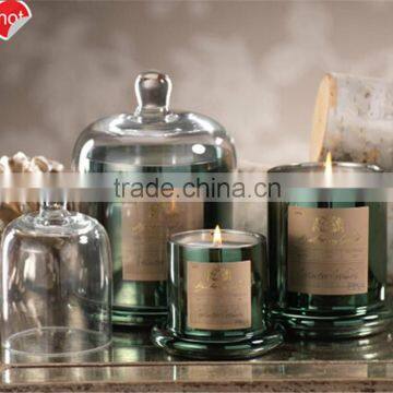 Copper Effect Glass Cloche Candle /hurricane Lanterns/ Copper Candle Jars photo-4