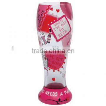 CE/EU/FDA/SGS/LFGB HIGH QUALITY PILSNER BEER GLASS,BACK PAINTED GLASS,PILSNER GLASS photo-2