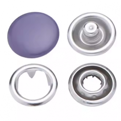 Custom Eco-Friendly 10mm Cap Prong Metal Ring Snap Fastener 4-Part Prong Button for Baby Wear photo-3