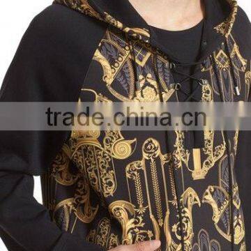 Custom Raglan Sleeve Graphic Print Neoprene Mens Hoodies photo-2