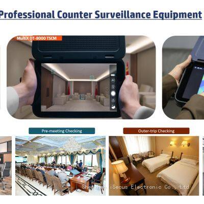 MultiX DT-8000 Professional 8-in-1 TSCM Equipment AI Smart Hidden Camera Detector 5G Mobile WiFi Signal Tracker с тепловой визуализацией и эндоскопом