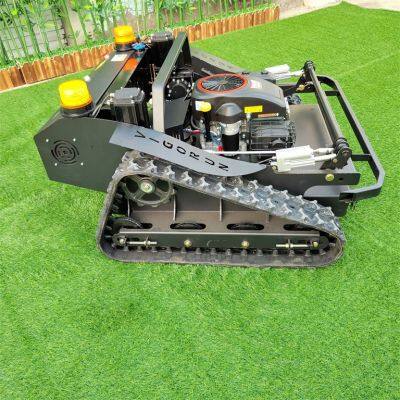 Industrial Single Cylinder 12Hp Loncin 452CC Gasoline Engine Self Charging Backup Battery Remote Control Crawler Mower