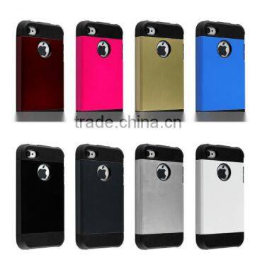 2015 Newest Colorful Tough Slim Armor combo Case Strong Shockproof for IPhone 4/4S Case Cover back case