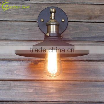 Aged Steel Edison Bulb Wall Light