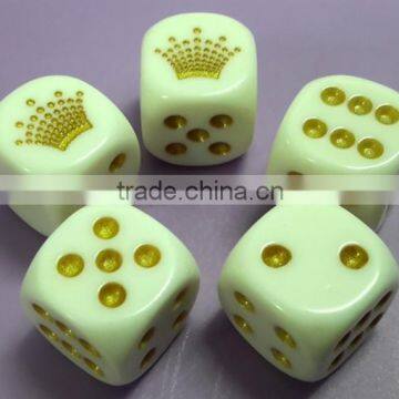 High quality plastic laser engraved dice