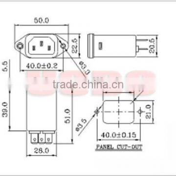 Wholesale IEC320 115/250VAC Electrical Emi Noise Filter photo-3