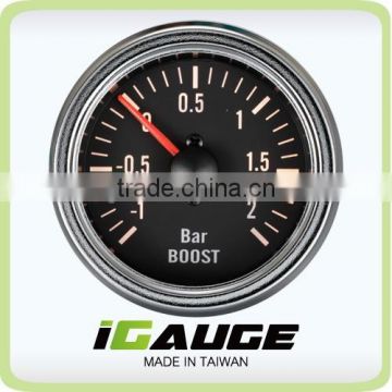 100% Made in Taiwan 52mm VDO Type Chrome Rim Boost Gauge