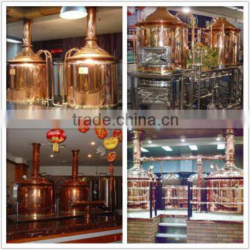 600L brewery machine in pub/hotel,copper beer brewing equipment,craft beer making system
