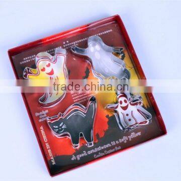 OEM customized stainless steel hallowmas ghost shape cake cutting mold