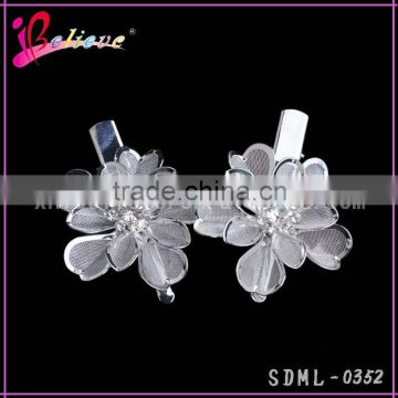 Bargin hair accessories wholesale diamond metal flower hairpins,korean hair clip