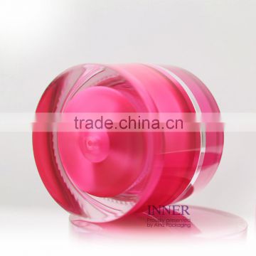 30ml Red and Gold cap plastic acrylic jar for skincare cream