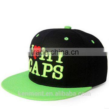 Custom 5 panel hat snapback with 3d embroidery brand hip hop cap