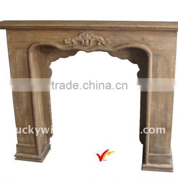 Shabby chic freestanding wood fireplace