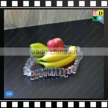 Clear Acrylic Square Serving Decorative Trays for Candy/fruits in Home/hotel