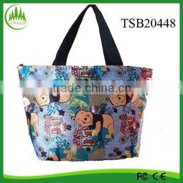 New Product 2015 Wholeslae in Yiwu Tote Camp Cooler Bag Canvas Cute Animal Lunch Bag