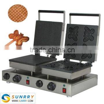 10% discount electric stainless steel waffle iron machine maker for sale (SUNRRY SY-WM52B)