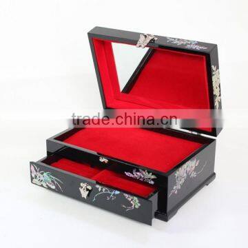 High End Wooden Jewelry Box Mother of Pearl