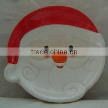 ceramic christmas plates/dish with printing