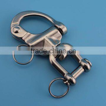 Stainless Steel AISI 316 European Quick Release Shackle D shape adjustable snap shackle