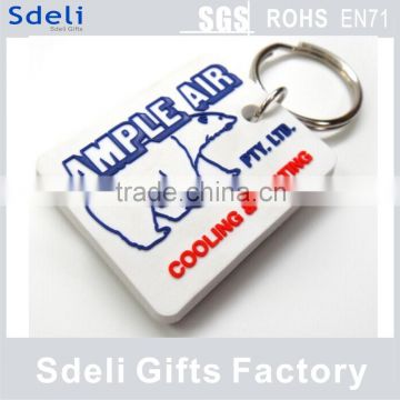 Factory direct selling soft pvc rubber keychain cheap custom keyring