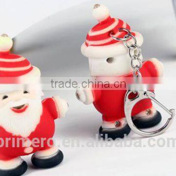 Hot Sale Santa LED Lights Glowing Sound Small Toys Gift Father Christmas Keychain photo-6