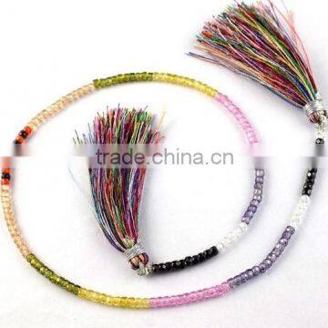 1 Strand Multi Cubic Zirconia 2x3mm Rondelle Faceted CZ Beads Strand 13.5" Long Cz Beads,Jewelry Gemstone