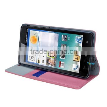 FLIP PU LEATHER COVER CASE FOR HUAWEI C8816, FANCY CASE FOR HUAWEI C8816