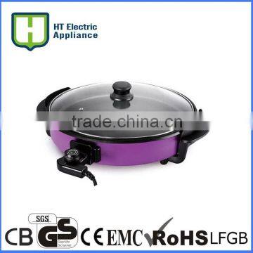 electric cast iron skillet covered baking pan non-stick frying pan