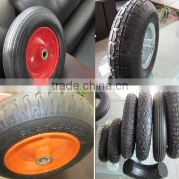 Pu/rubber foam filled tyres for wheel barrow