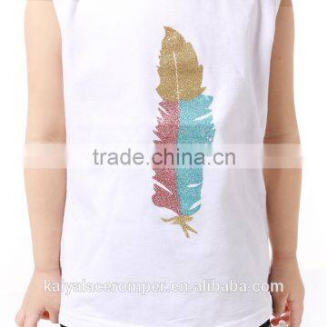 2016 Wholesale Children's Boutique Tank Top Home Wear Set Kids Clothes Set Gold Dot Shorts Baby Girl Outfit photo-4