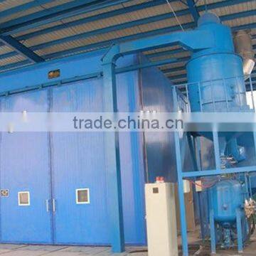 001 wide application shot blasting booth with optional sand recovery system