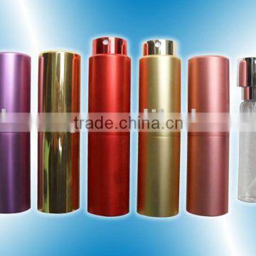 Rotation Type aluminum perfume spray bottle for cosmetic packaging