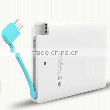 2015 New Product Credit Card 2500mAh Power Bank, Micro USB Battery Charger, Slim Power Banks Made In China