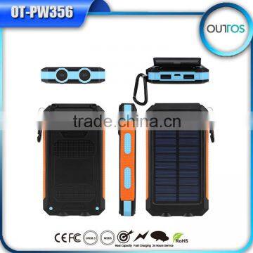 Cheap universal portable abs mobile solar power bank charger 8000mah for smartphone