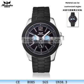 Fashion smoke transparent quarz silicone sport watch