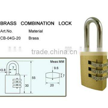 Heavy duty brass padlock locking prison lock combination zipper lock