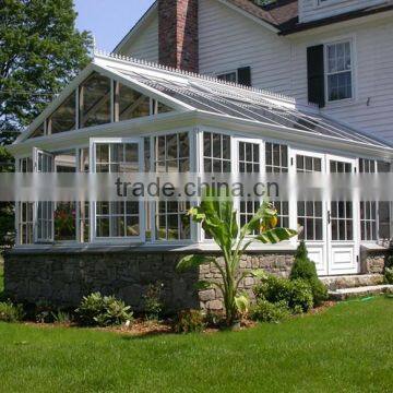 luxurious glass house for pool tinted glass