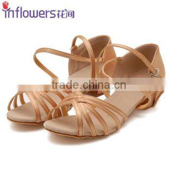 Hot Sale Latin Shoes Double Buckle girls Low Heel Dance Shoes