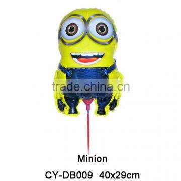 2016 New arrival Minion shape foil balloon big cupstick helium balloon for party decoration