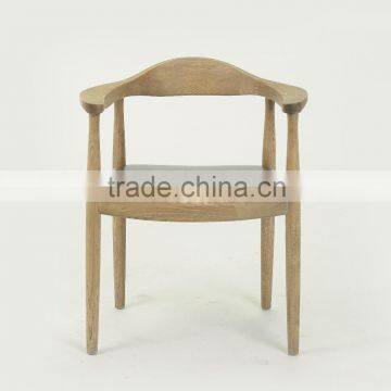 Kennedy President ASH Arm Antique Chair/ Hans J Wegner Round Chair With Beautiful Wood Grain(CH-333) photo-2