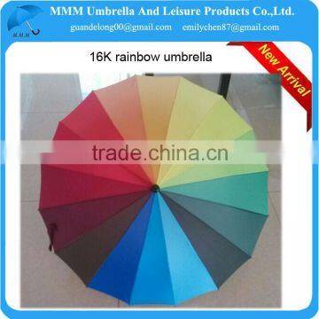 2014 rainbow beach umbrella fold umbrella stick umbrella