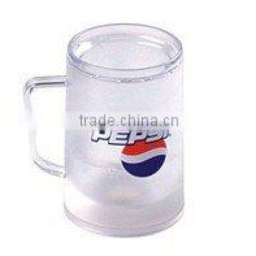 plastic mug/double wall plastic mugs with liquid