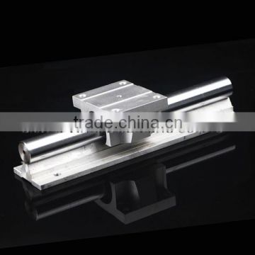 TBR linear shaft bearing support rail with slide unit