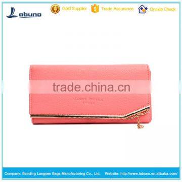 Wholesale Fashion Lady Buckle Long Clutch Purse 3 Fold Wallet Card Women photo-5