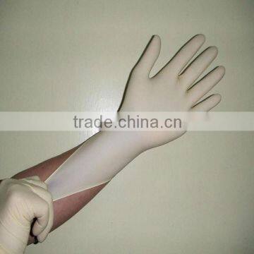 Disposable medical grade long latex gloves