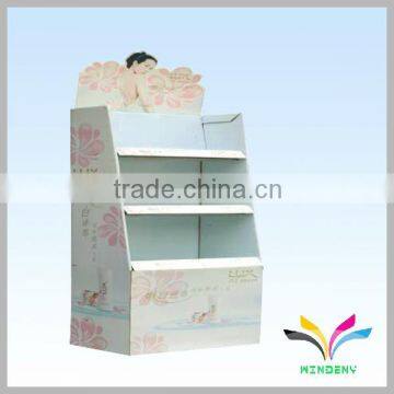 Floor stand retail good quality 3 tier cardboard advertising display stands